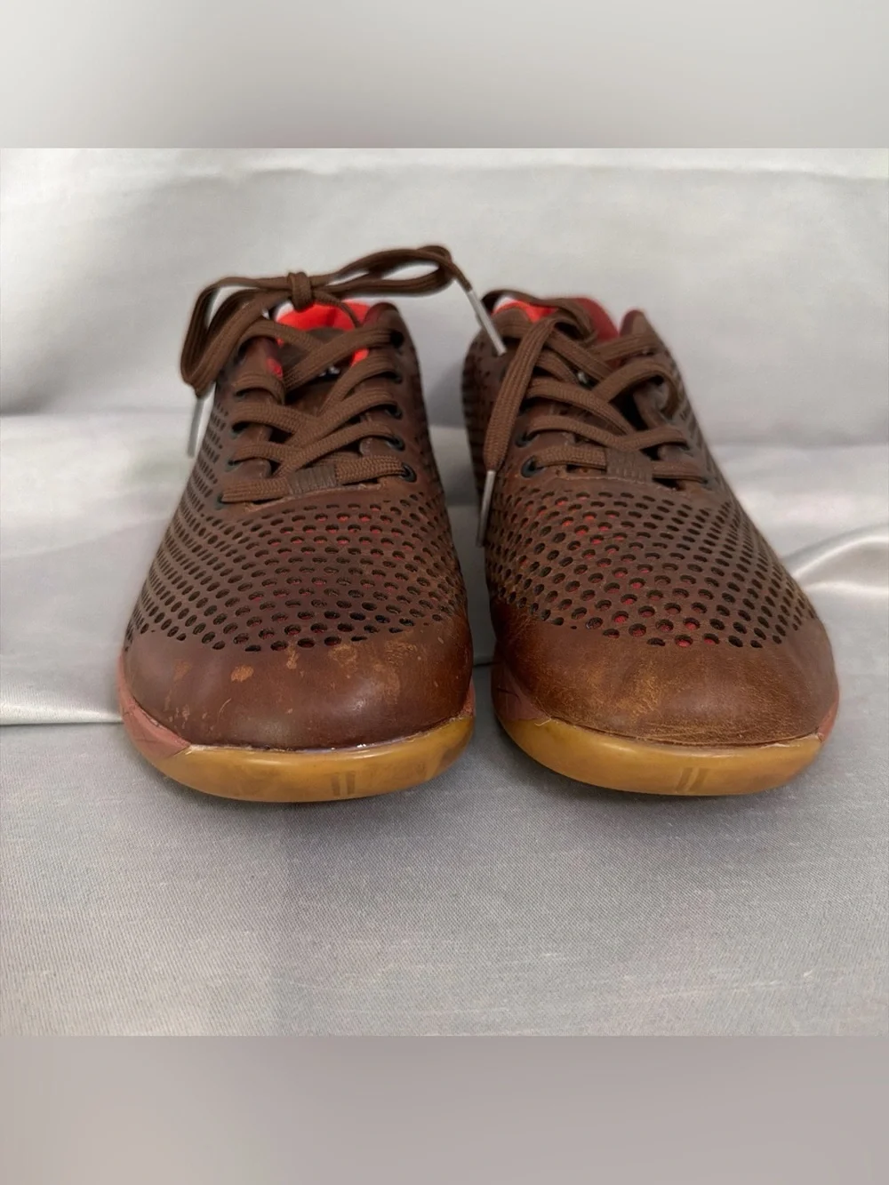 Nobull Leather Trainer W10.5 M9 Brown Black Athletic Running Shoes Sneakers